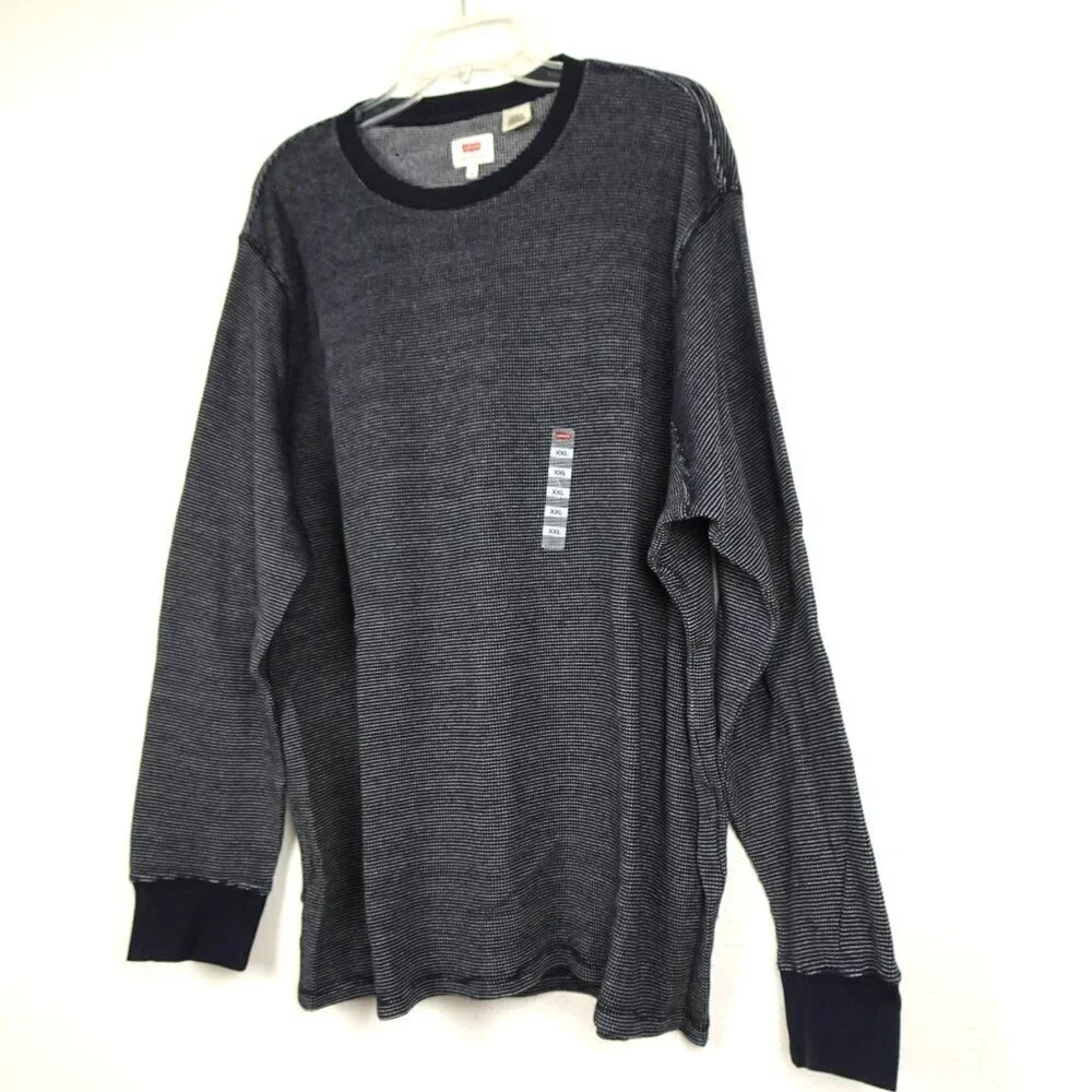 Levi's Thermal Shirt Men's Size 2XL Blue Long Sleeve Crew Neck Casual